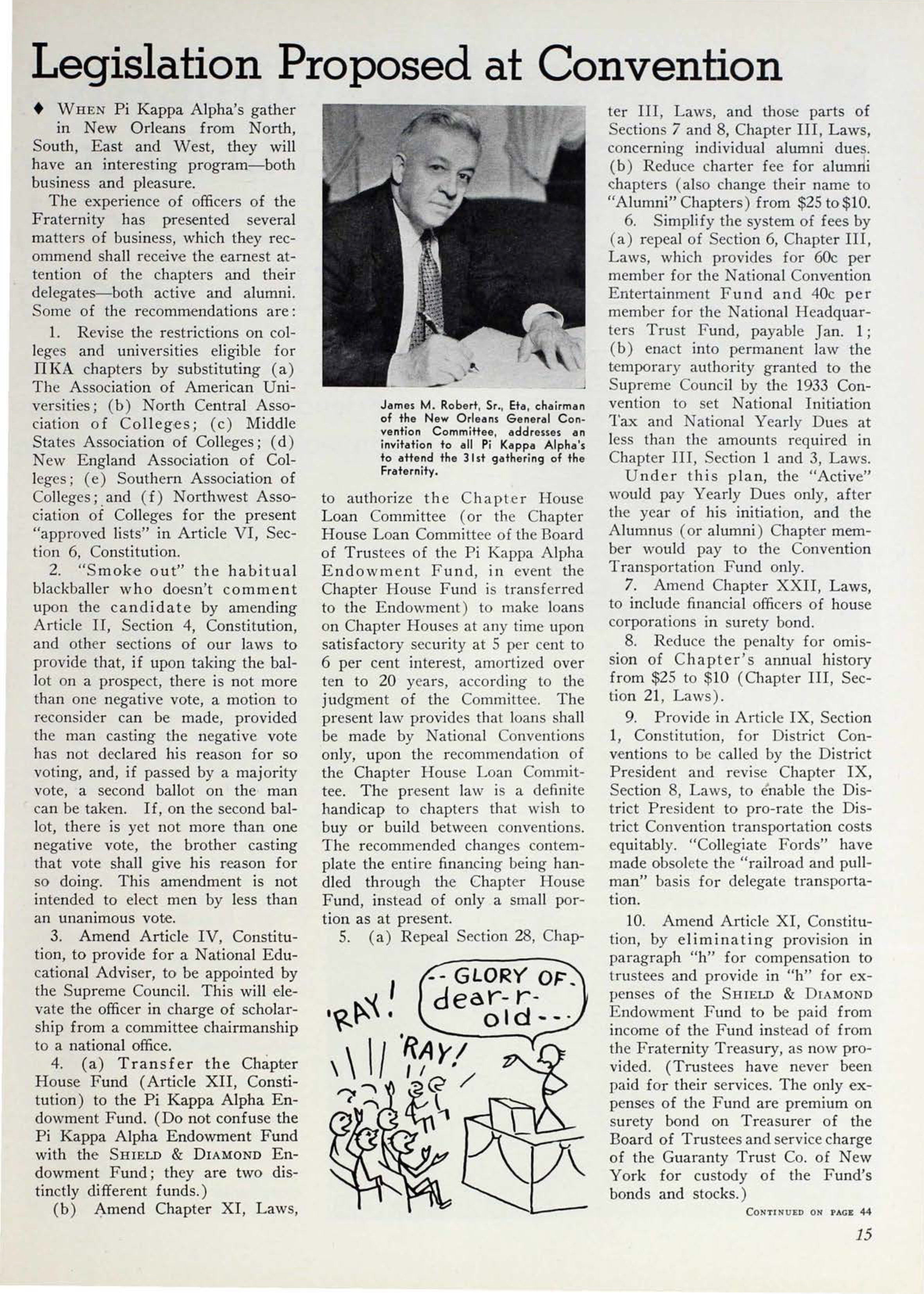 Legislation Proposed At Convention